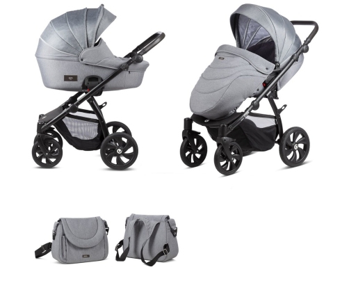 TUTIS Aero Grey 108 Bērnu rati 2in1