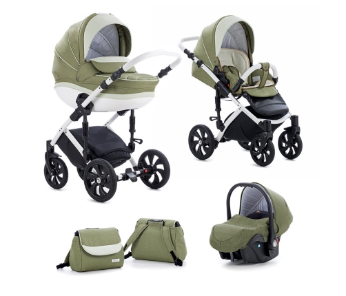 TUTIS MIMI Style 383 Green Olive Bērnu ratiņi 3in1