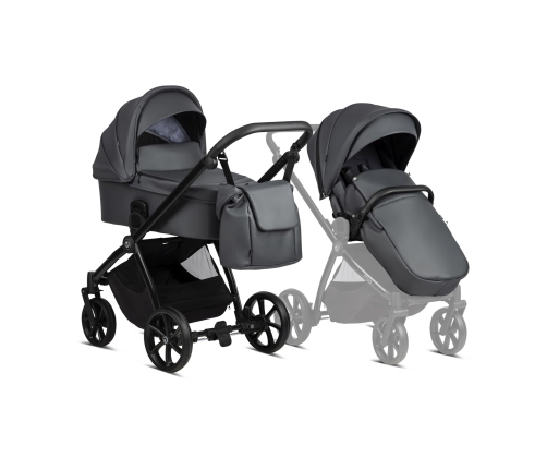 Tutis MIO leather Dark gray 021 Baby stroller 2 in 1