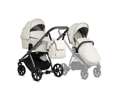 Tutis MIO leather Light gray 057 Baby stroller 2 in 1