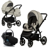 Tutis Uno 3 Plus Black Sesame 168 Eco Leather 3 in 1 Stroller