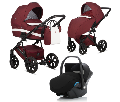 TUTIS Zippy 154 Cherry Bērnu ratiņi 3in1