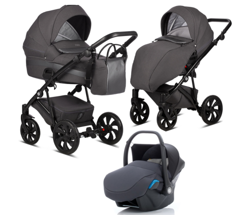 TUTIS Zippy 157 Dark grey Bērnu ratiņi 3in1