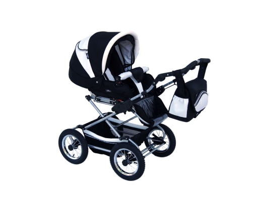 Baby Fashion Fanari 103 Black and white 2 in 1 stroller