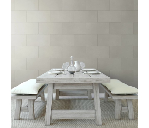 Grosfillex Baldosa de pared Gx Wall+ 11 uds piedra gris claro 30x60 cm