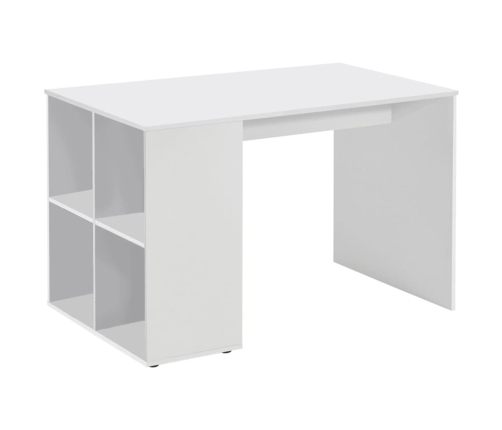 FMD Escritorio con estantes laterales blanco 117x72,9x73,5 cm