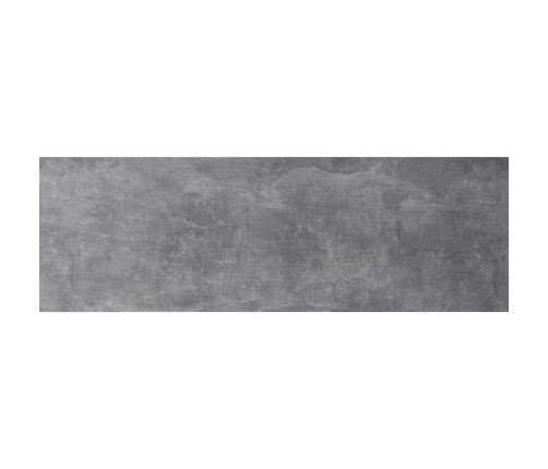 FMD Mesa de centro móvil gris hormigón y blanco brillo70x70x35,5 cm