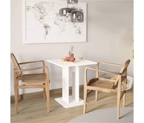 FMD Mesa de comedor blanca 70 cm