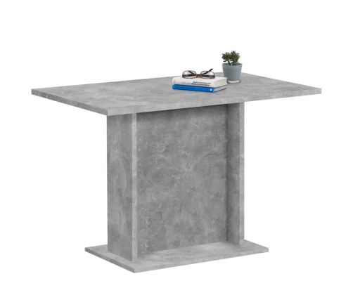 FMD Mesa de comedor gris hormigón 110 cm