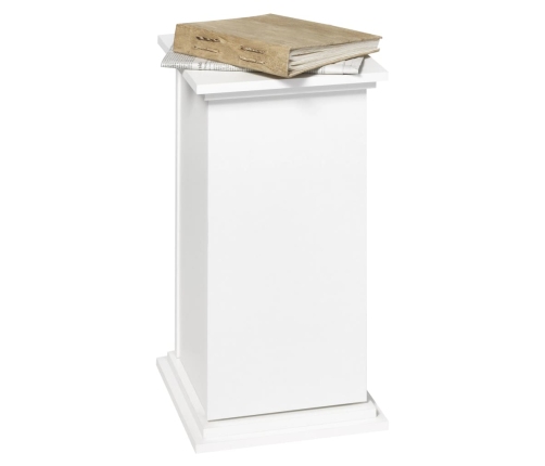 FMD Mesita decorativa con puerta blanco 57,4 cm