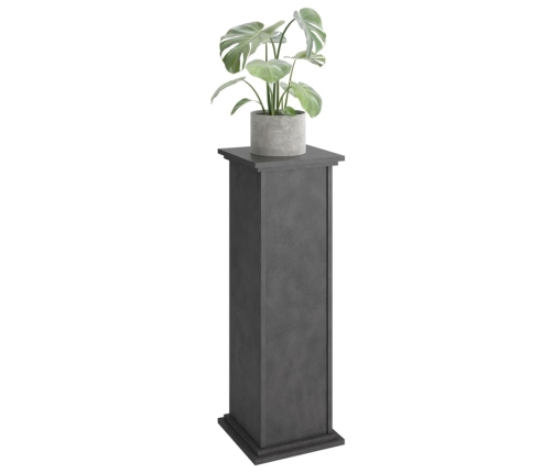 FMD Mesita decorativa con puerta gris 88,5 cm