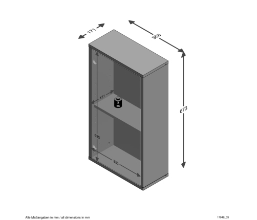 FMD Armario de pared para baño blanco 36,8x17,1x67,3 cm