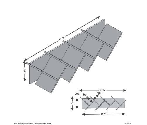 FMD Estantería geométrica para pared blanco