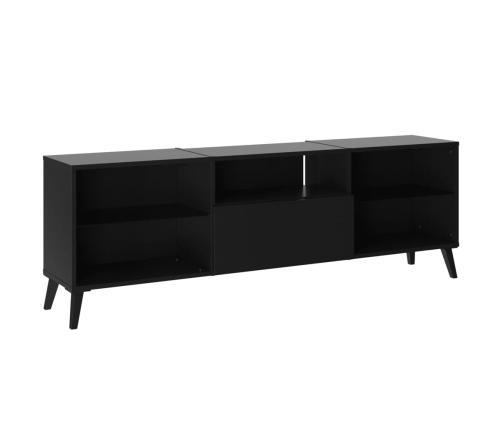 FMD Mueble para TV negro 153,5x31,7x52 cm