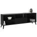 FMD Mueble para TV negro 153,5x31,7x52 cm