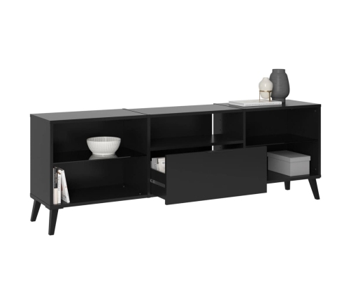 FMD Mueble para TV negro 153,5x31,7x52 cm