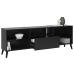 FMD Mueble para TV negro 153,5x31,7x52 cm