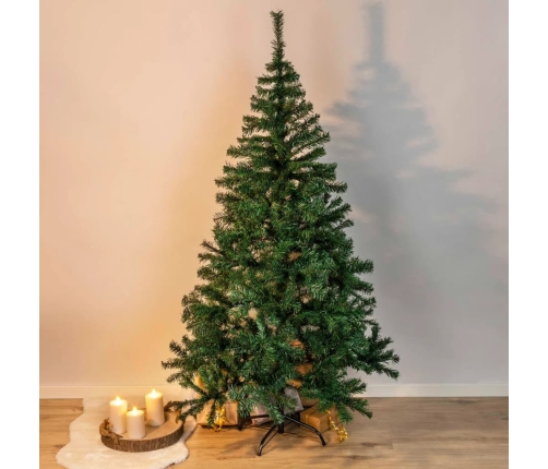 HI Árbol de Navidad con soporte de metal verde 180 cm