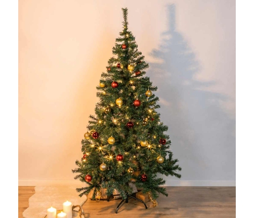 HI Árbol de Navidad con soporte de metal verde 180 cm