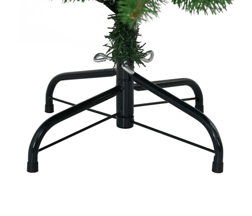 HI Árbol de Navidad con soporte de metal verde 120 cm