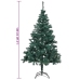 HI Árbol de Navidad con soporte de metal verde 120 cm