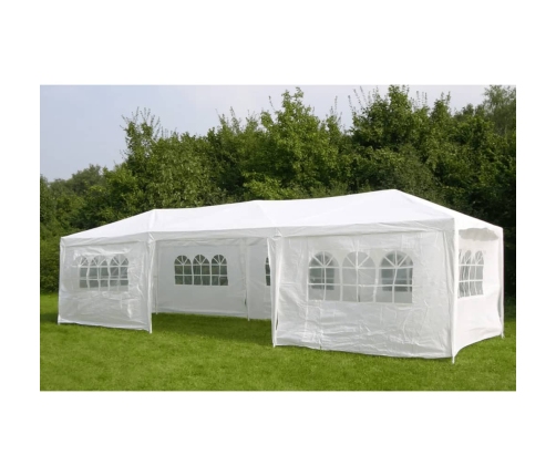 HI Carpa para fiestas con paredes laterales blanco 3x9 m