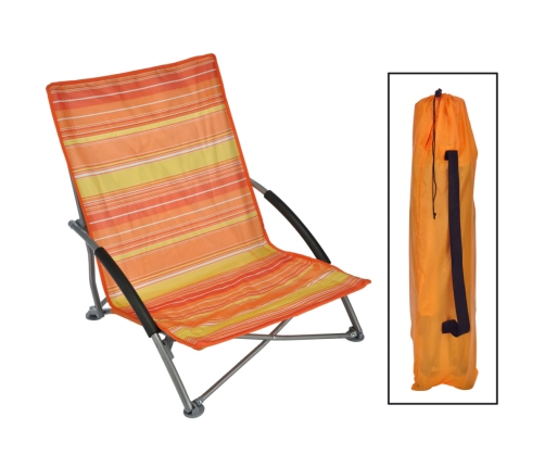 HI Silla de playa plegable naranja 65x55x25/65cm