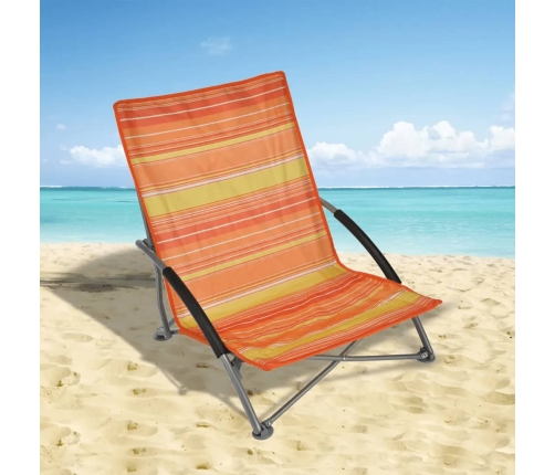 HI Silla de playa plegable naranja 65x55x25/65cm