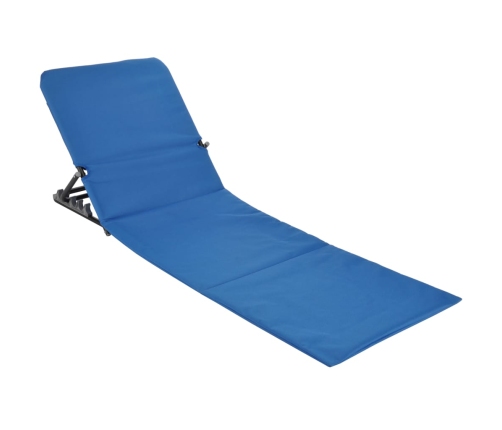 HI Esterilla silla plegable de playa PVC azul