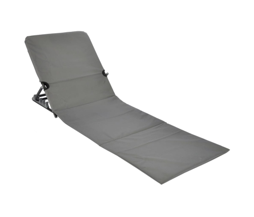 HI Esterilla silla plegable de playa PVC gris