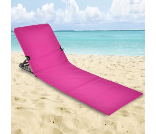 HI Esterilla silla plegable de playa PVC rosa