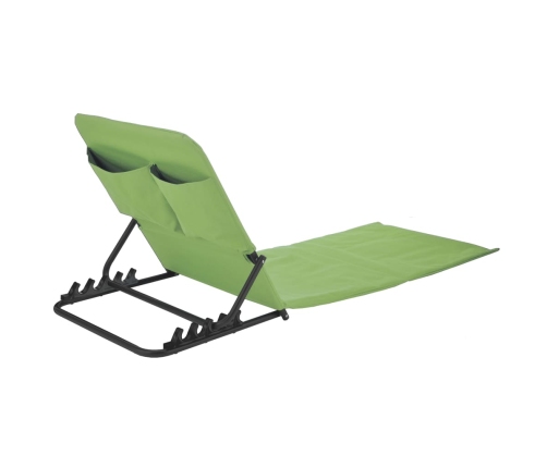 HI Esterilla silla plegable de playa PVC verde