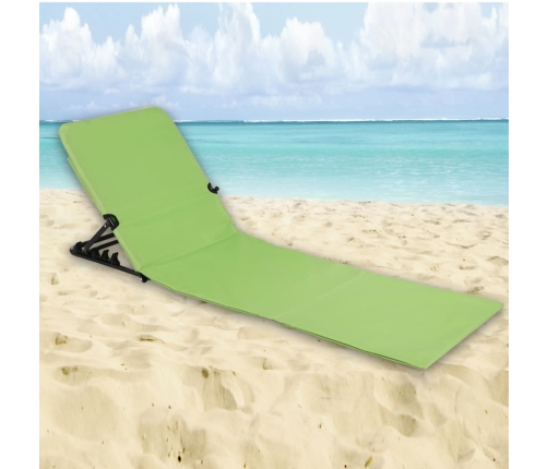 HI Esterilla silla plegable de playa PVC verde