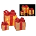 HI Cajas regalo navideñas decorativas iluminación LED 3 piezas