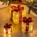 HI Cajas regalo navideñas decorativas iluminación LED 3 piezas