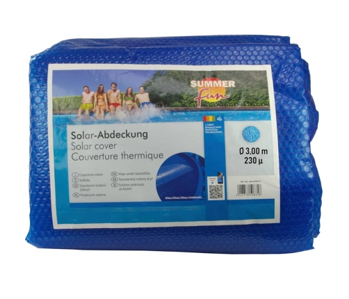 Summer Fun Cubierta solar para piscina de verano redonda PE azul 300cm