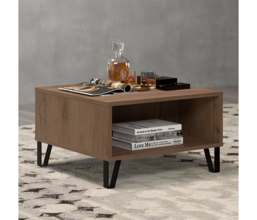 Trendteam Mesa de centro Montez color roble dorado artesanal