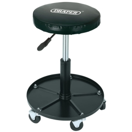 Draper Tools Asiento de trabajo ajustable negro