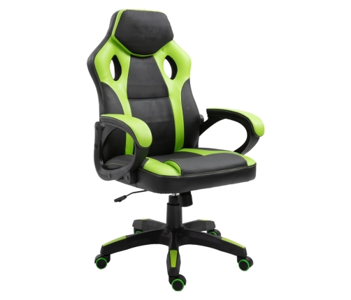 Rousseau Silla de gaming Spike de cuero sintético verde