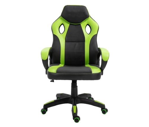 Rousseau Silla de gaming Spike de cuero sintético verde