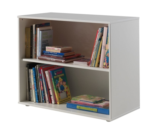 Vipack Librería Pino 2 niveles madera blanco