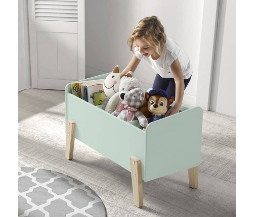 Vipack Caja para juguetes Kiddy madera verde mint