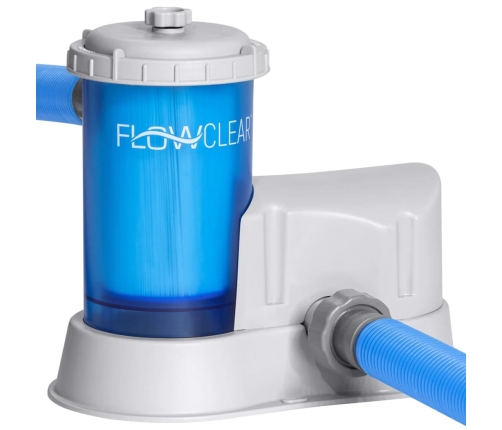 Bestway Flowclear Bomba de filtro de cartucho transparente