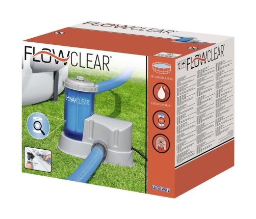 Bestway Flowclear Bomba de filtro de cartucho transparente