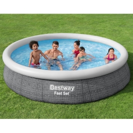 Bestway Juego de piscina redondo 366x76 cm