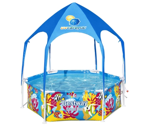 Bestway Piscina elevada para niños acero protección UV 183x51 cm