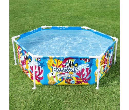 Bestway Piscina elevada para niños acero protección UV 183x51 cm