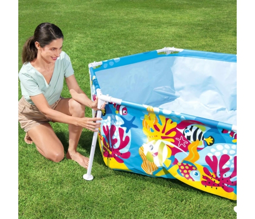 Bestway Piscina elevada para niños acero protección UV 183x51 cm