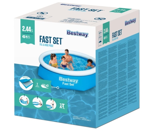 Bestway Fast Set Piscina hinchable redonda 244x66 cm 57265