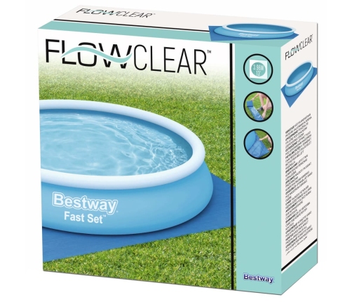 Bestway Cubierta de suelo para piscina Flowclear 396x396 cm